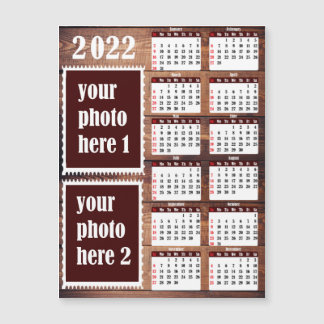 2022 Photo Personalised Calendar Fridge Magnet