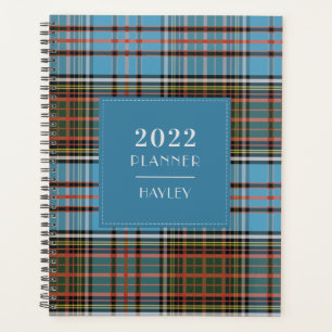 2022 Plaid Tartan Clan Anderson Red Chequered Planner