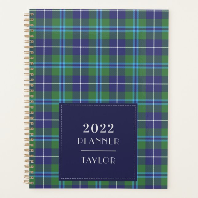 2022 Plaid Tartan Clan Douglas Chequered Planner (Front)