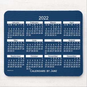 2022 Police Box Blue Bold Calendar by Janz Mouse Pad