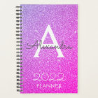 2022 Purple Pink Glitter Sparkle Monogram