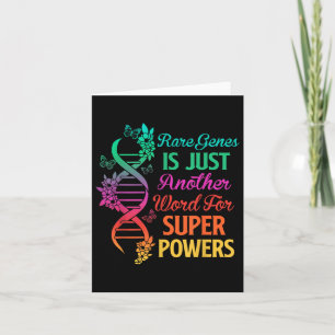 2022 Rare Disease Day Awareness Zebra Ribbon Dna F Card