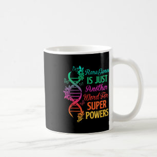 2022 Rare Disease Day Awareness Zebra Ribbon Dna F Coffee Mug