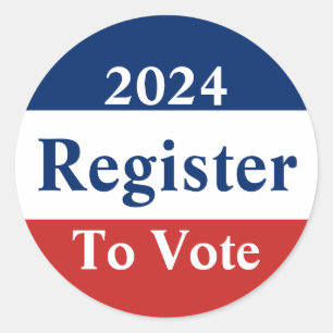2022 Register to Vote Classic Round Sticker