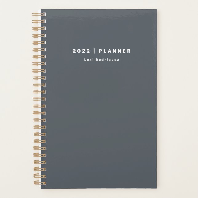 2022 Titanium Grey Weekly Monthly Planner (Front)