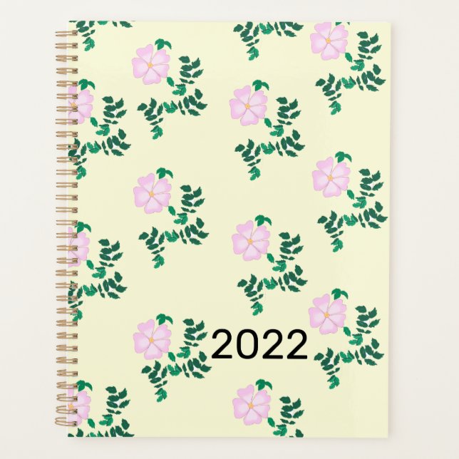 2022 Wild Rose Flower  Planner (Front)