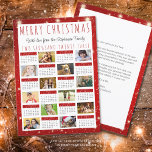 2022 Year in Review 2023 Calendar 12 Photos Holiday Card<br><div class="desc">CONTACT THE DESIGNER FOR THE CURRENT YEAR CALENDAR. Send Christmas holiday greetings and your 2022 Year in Review summary or highlights with a 2023 year-at-a-glance calendar card featuring 12 pictures and your choice of greetings on the front and back (shown with MERRY CHRISTMAS and HAPPY NEW YEAR) in modern, hand...</div>
