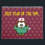 2022 year of the owl calendar<br><div class="desc">Sweet,  funny and adorable cartoon owls calendar for 2022,  because we never laugh nor have enough of cute owls.</div>