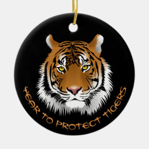 2022 Year to Protect Tigers  Ceramic Ornament