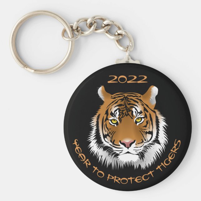 2022 Year to Protect Tigers Key Ring (Front)