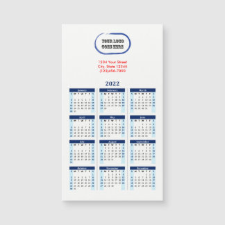 2022 Your Logo Branded Navy Calendar