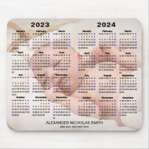 2023 - 2024 Calendar Custom Full Photo Modern Mouse Pad