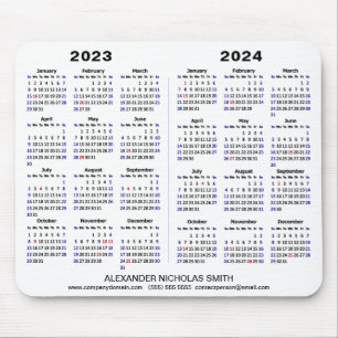 2023 - 2024 Calendar Minimalist Custom Mouse Pad
