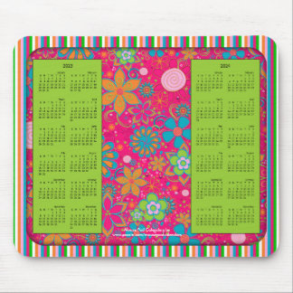 2023-2024 Calendar Mousepad,Grandmas Garden Green Mouse Pad