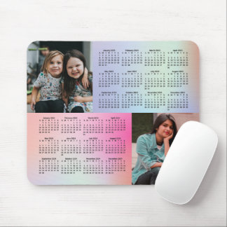 2023 - 2024 Photo Collage Calendar SUNDAY Start Mouse Pad