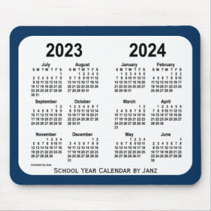 2023-2024 Police Box Blue School Calendar by Janz Mouse Pad