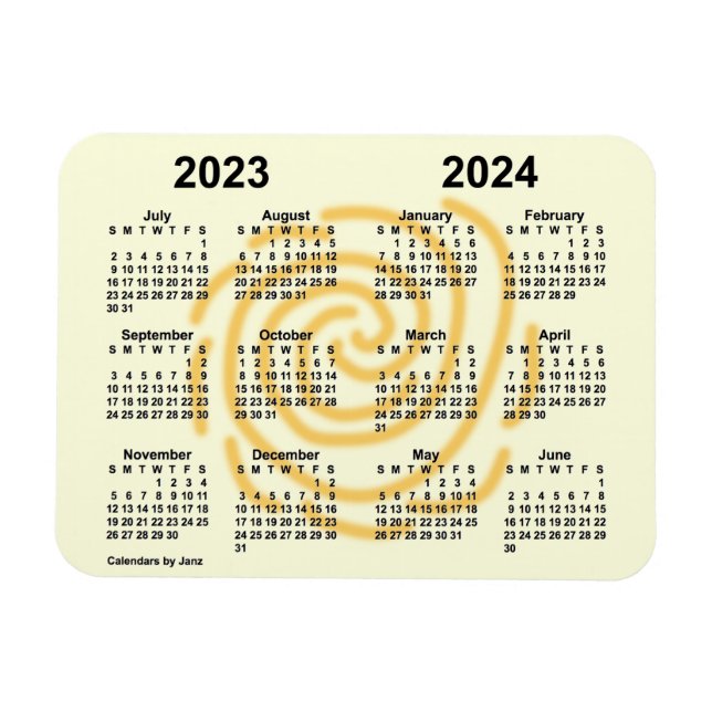2023-2024 Sunny Days School Calendar by Janz 4x3 Magnet (Horizontal)