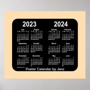 2023-2024 Wheat Neon School Calendar by Janz Poster