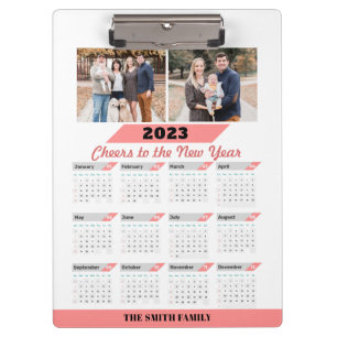 2023-2026 Calendar Custom Family Photo Modern Clipboard