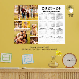 2023-24 School Calendar 6 Photos Personalised Poster