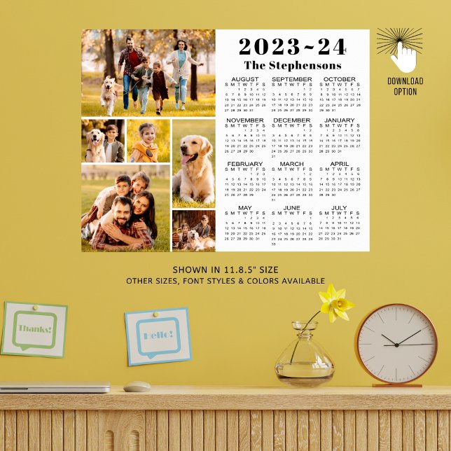 2023-24 School Calendar 6 Photos Personalised Poster (Creator Uploaded)