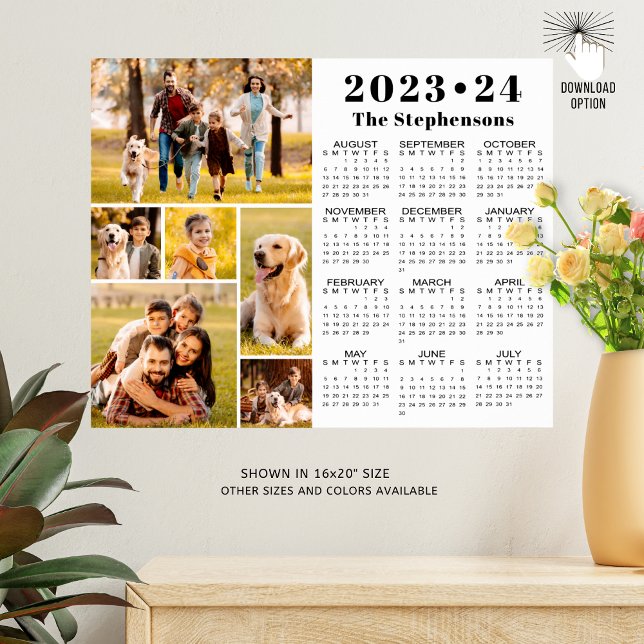 2023-24 School Calendar 6 Photos Personalised Poster (Creator Uploaded)