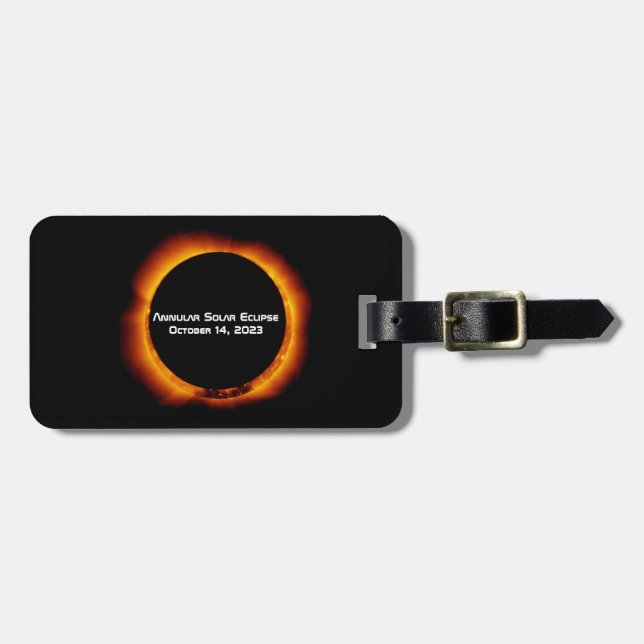 2023 Annular Solar Eclipse Luggage Tag (Front Horizontal)