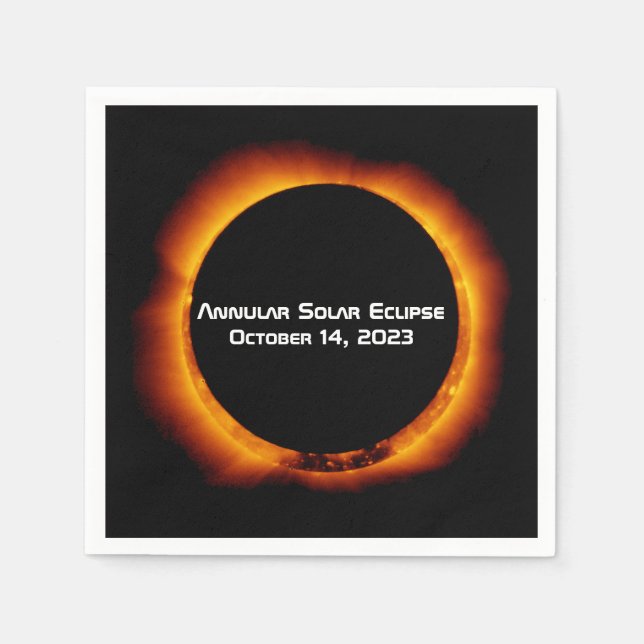 2023 Annular Solar Eclipse Napkin (Front)