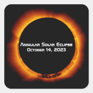 2023 Annular Solar Eclipse Square Sticker