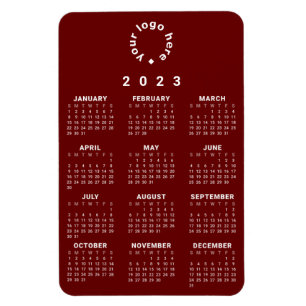 2023 At-A-Glance Calendar w/ Custom Logo Magnet