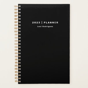 2023 Black and White Monthly/Weekly Planner