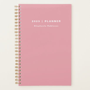 2023 Blush Pink Weekly Monthly Minimalistic Planner