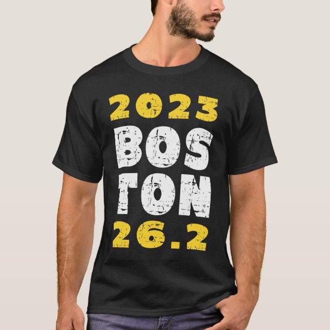 2023 Boston 26 2 Miles Running Training Qualifier  T-Shirt (Front)