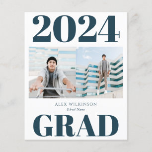 2023 BUDGET Blue Modern Script 2 Photo Invitation Flyer