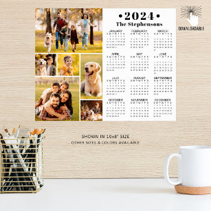 2023 Calendar 6 Photo Collage Personalised Poster