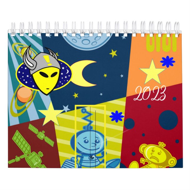 2023 Calendar Aliens, Space, Astronauts  (Cover)