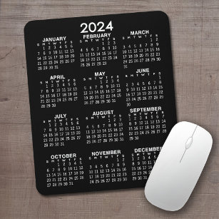 2023 Calendar - black background - Vertical  Mouse Pad