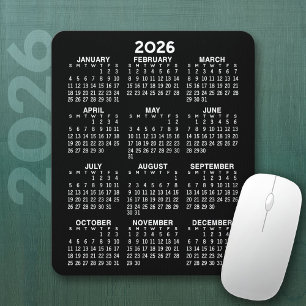 2023 Calendar - black background - Vertical  Mouse Pad