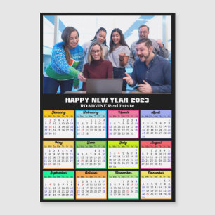 2023 Calendar Business Photo Modern Magnetic Card