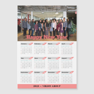 2023 Calendar Business Photo Rose Gold Magnet