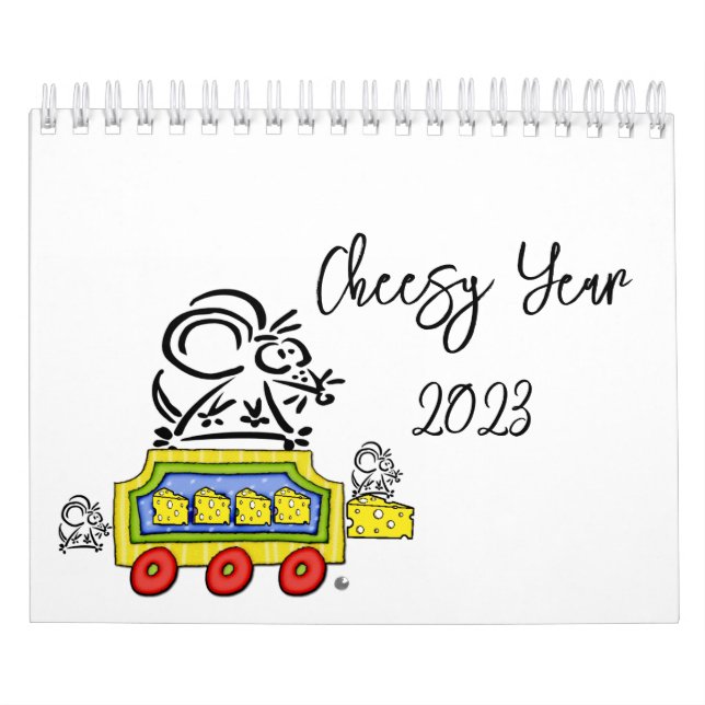 2023 Calendar Cheesy Mouse Year Cheese (Cover)