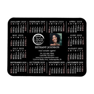 2023 Calendar Custom Business Logo Photo Text Easy Magnet