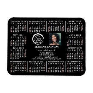 2023 Calendar Custom Business Logo Photo Text Easy Magnet
