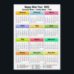 2023 Calendar Custom Business Modern Magnetic Card<br><div class="desc">2023 Calendar Custom Business Modern Magnetic Card featuring 2023 Colourful Full Year Calendar. All the texts are pre-arranged for you to personalise easily and quickly with your own details.</div>