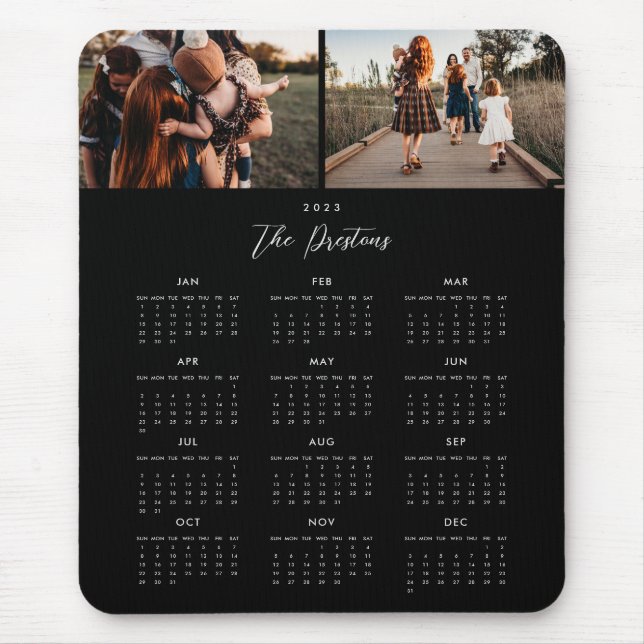2023 Calendar EDITABLE COLOR Photo Mousepad (Front)