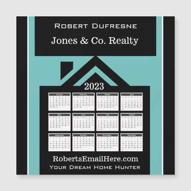 2023 Calendar House Personalised Magnet (Front)