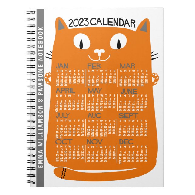 2023 Calendar (See Description for New Version) Notebook (Front)