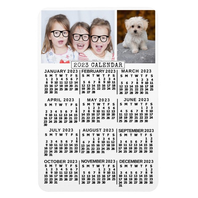 2023 Calendar (See Description for Newest Version) Magnet (Vertical)
