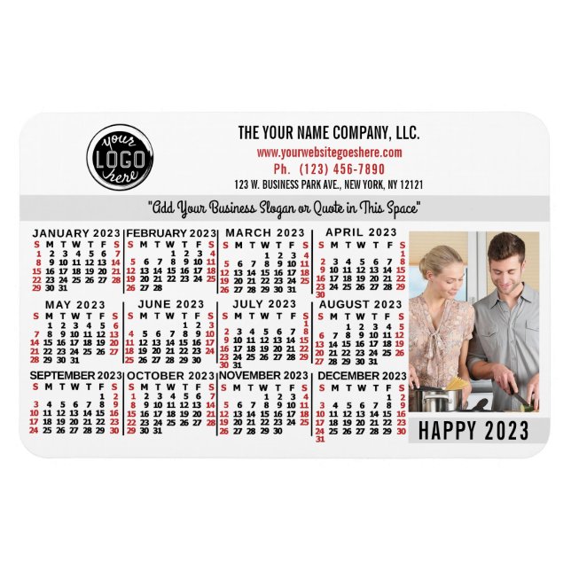 2023 Calendar (See Description for Newest Version) Magnet (Horizontal)