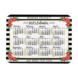 2023 Calendar (See Description for Newest Version) Magnet